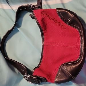 Vintage red coach bag